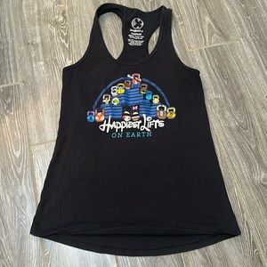 Project X women’s black racerback medium Happiest lifts Disney kettlebell tank